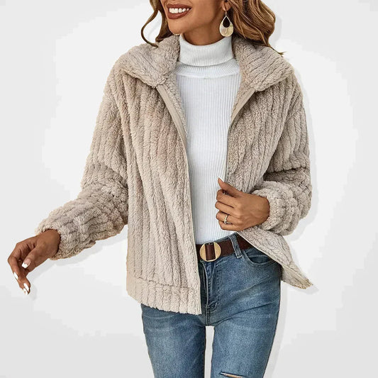 Lucie | Cardigan van imitatiebont